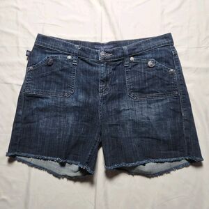 Rock & Republic Womens 12 Stinger Cut Off Frayed Hem Shorts Flap Pockets